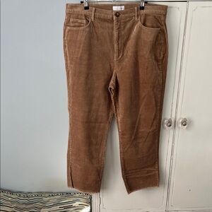 LOFT Women's Tan Corduroy Pants